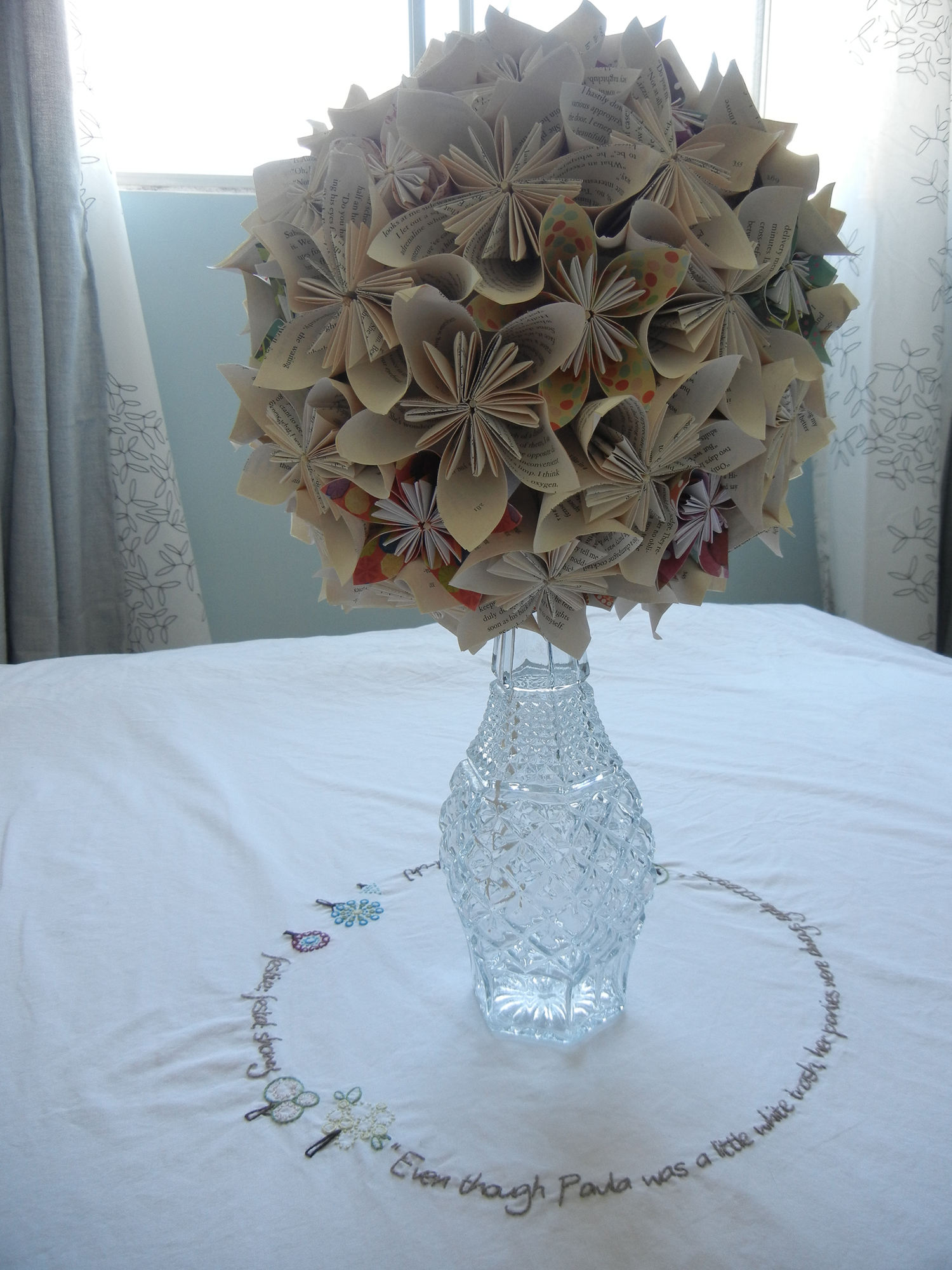 origami flower vase