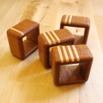 Inlaid wood napkin rings
