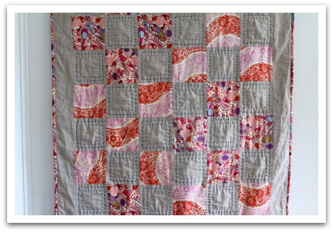 tan and red quilt 2
