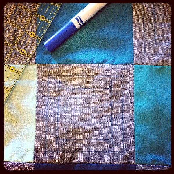 Marking quilt top