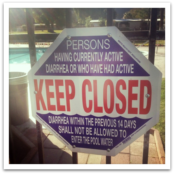 Pool sign