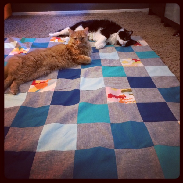 Ralph & Ted on quilt top